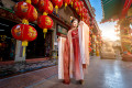 Asian Girl Wearing Chinese Costume