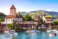 Spiez Castle on Lake Thun, Switzerland
