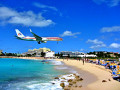 American Airlines Plane over Maho Beach