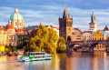 Vltava River and the Historical Center of Prague
