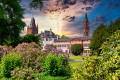 Weinheim Castle Park at Sunset, Hesse, Germany