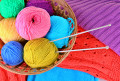 Colorful Balls of Yarn and Knitting
