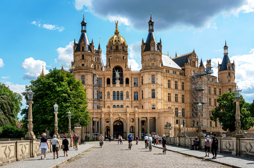 Lais Puzzle 1000 Pezzi - Castello Di Schwerin Riflesso Nel Lago - Panorama Tedesco