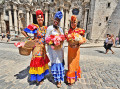 Cuban Women in Traditional Dresses, Havana, Cuba