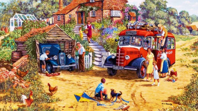 Repair shop jigsaw puzzle in Susan Robson puzzles auf TheJigsawPuzzles.com