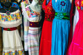 Traditional Mexican Dresses at a Local Market