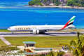Emirates Boeing 777 on Mahe Island, Seychelles