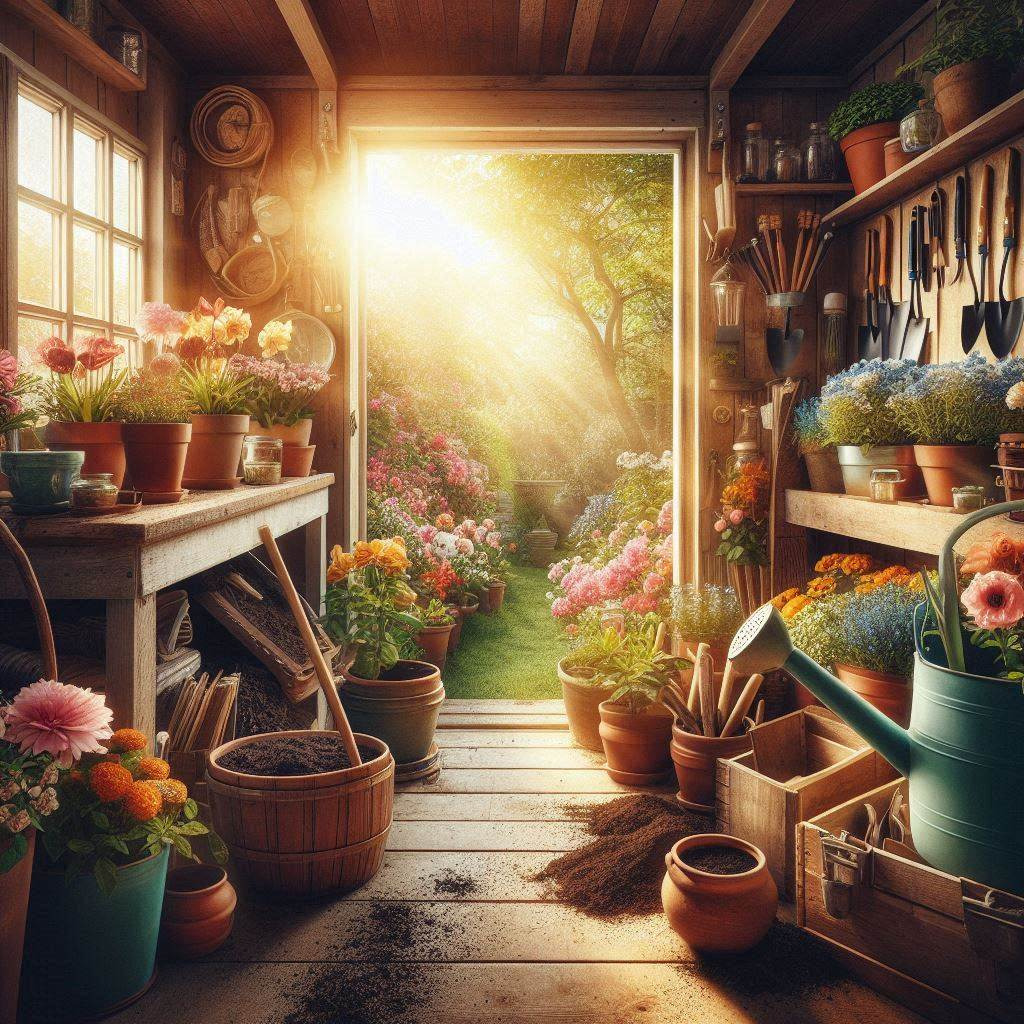 potting shed 1 jigsaw puzzle in Susan Robson puzzles on TheJigsawPuzzles.com