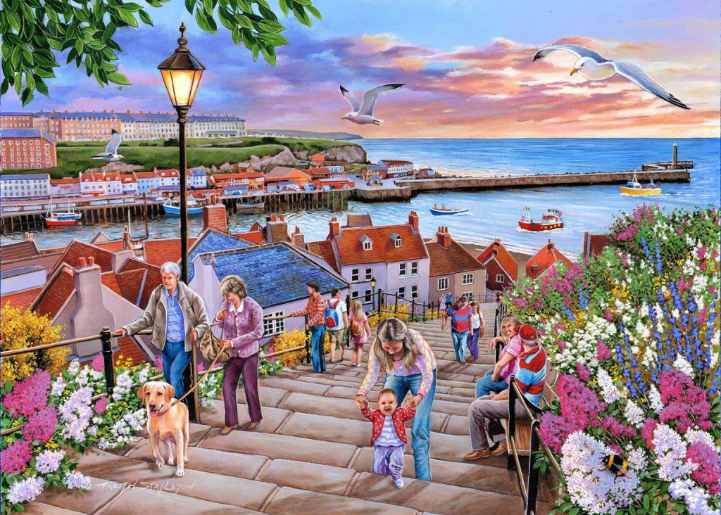 Whitby steps KS jigsaw puzzle in Susan Robson puzzles on TheJigsawPuzzles.com