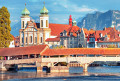 Spreuer Bridge and Jesuit Church, Lucerne