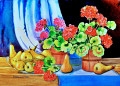 Still Life with Geraniums and Pears