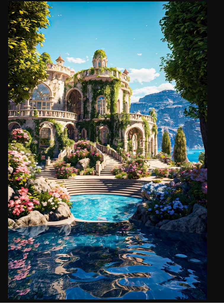 Luxury Sea Resort jigsaw puzzle in Carolyn Wright puzzles on TheJigsawPuzzles.com