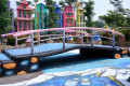 Colorful Buildings in Kota Mungil, Indonesia