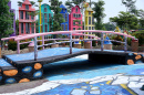 Colorful Buildings in Kota Mungil, Indonesia