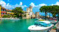Picturesque town of Sirmione on Lake Garda, Italy