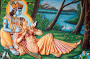 Fresco of Hindu Gods in Hyderabad, India