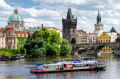 View of the Vltava River, Charles Bridge, Prague