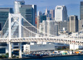 Rainbow Bridge in Minato, Tokyo, Japan