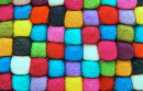 Colored Felt Balls Close-Up