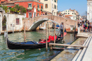 Canal and Historic Bridge in Venice, Italy