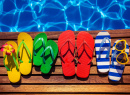 Colorful Flip-Flops as a Summer Holiday Concept