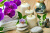 Spa Composition with Orchid and Jasmine Flowers