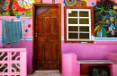 A Colorful House on Isla Mujeres, Mexico