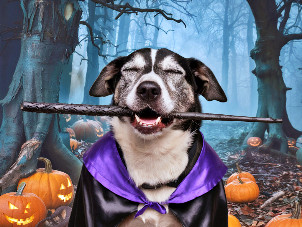 Spooky Halloween Forest Scene jigsaw puzzle in Halloween puzzles on TheJigsawPuzzles.com