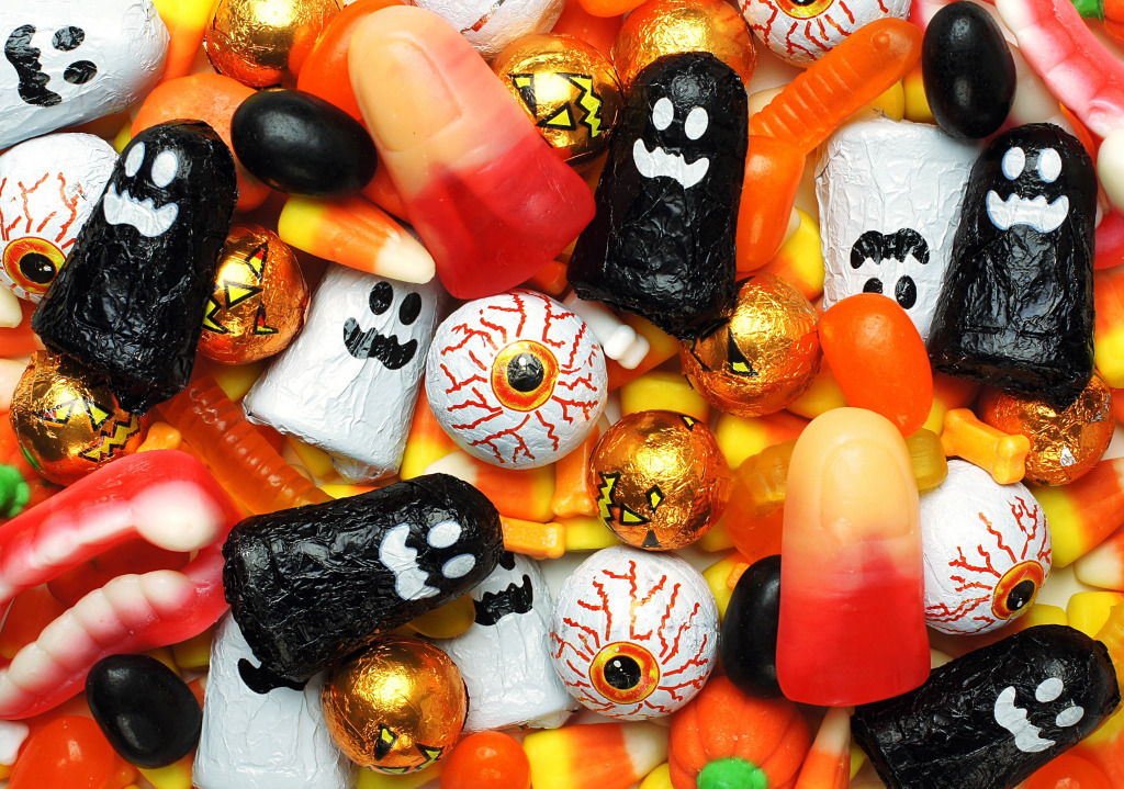 Halloween Candy Assortment jigsaw puzzle in Halloween puzzles on TheJigsawPuzzles.com