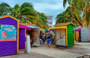 Tourists on the Streets of Nassau, Bahamas
