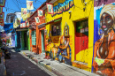 Colorful Murals in Getsemani, Cartagena, Colombia