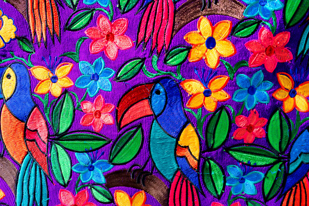 Hand Embroidery on a Bag in Chiapas, Mexico jigsaw puzzle in Handmade puzzles on TheJigsawPuzzles.com