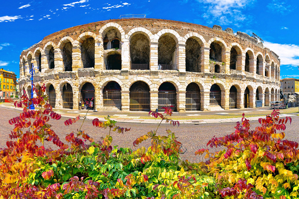 Roman Amphitheatre in Verona, Veneto, Italy jigsaw puzzle in Puzzle of the Day puzzles on TheJigsawPuzzles.com