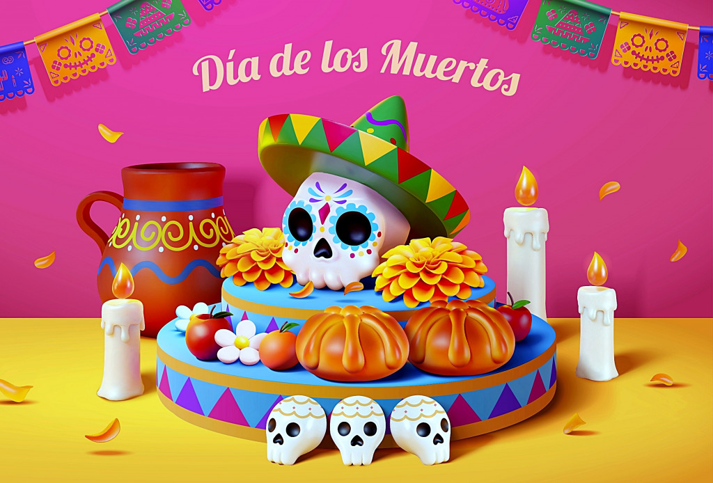 Day of the Dead Poster jigsaw puzzle in Puzzle of the Day puzzles on TheJigsawPuzzles.com