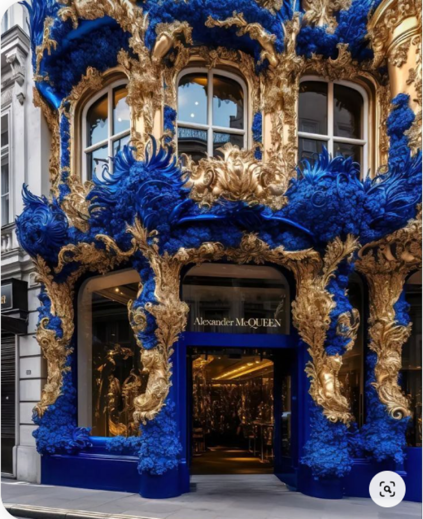 Alexander McQueen - House of Blue n Gold jigsaw puzzle in Carolyn Wright puzzles on TheJigsawPuzzles.com