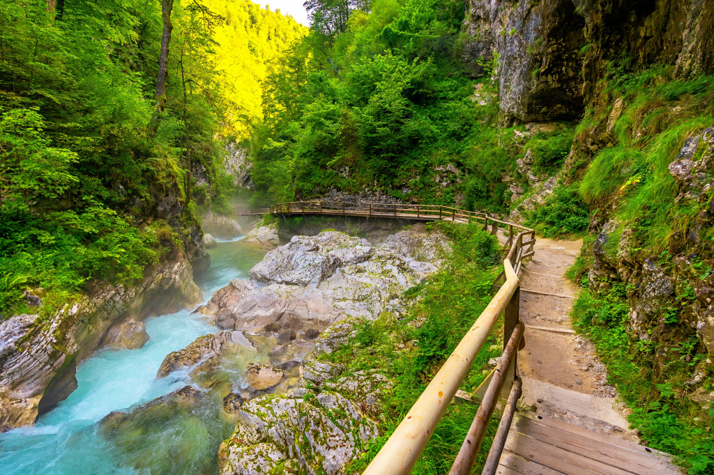 Vintgar Gorge near Bled, Slovenia jigsaw puzzle in Waterfalls puzzles on TheJigsawPuzzles.com