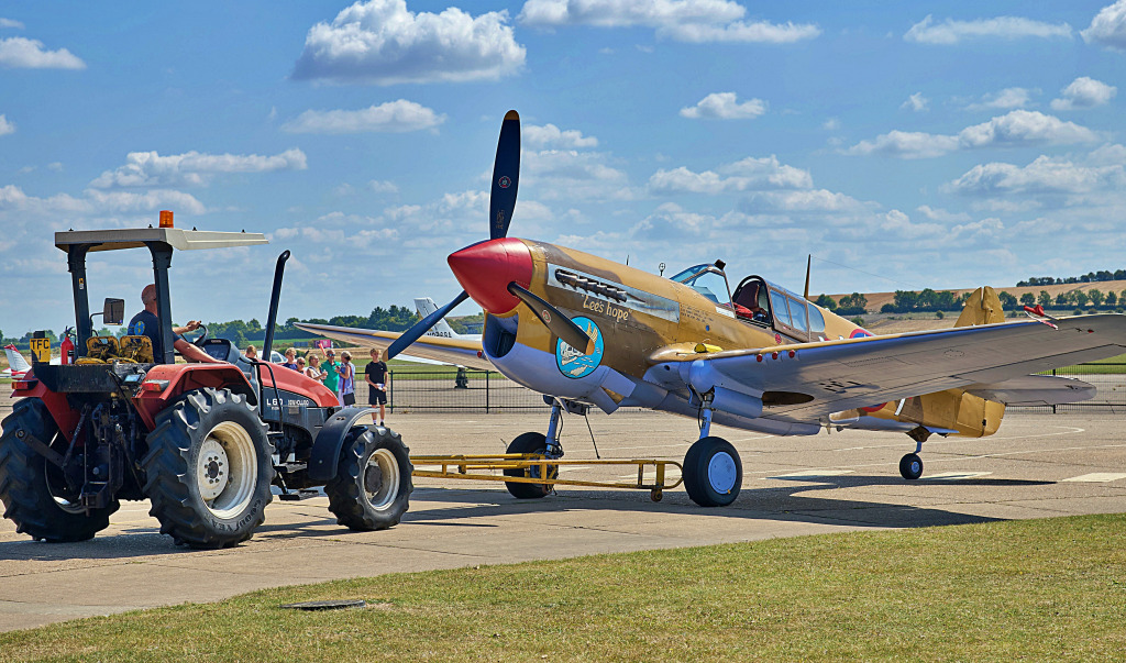 Curtiss P-40F Warhawk, IWM Duxford, UK jigsaw puzzle in Aviation puzzles on TheJigsawPuzzles.com