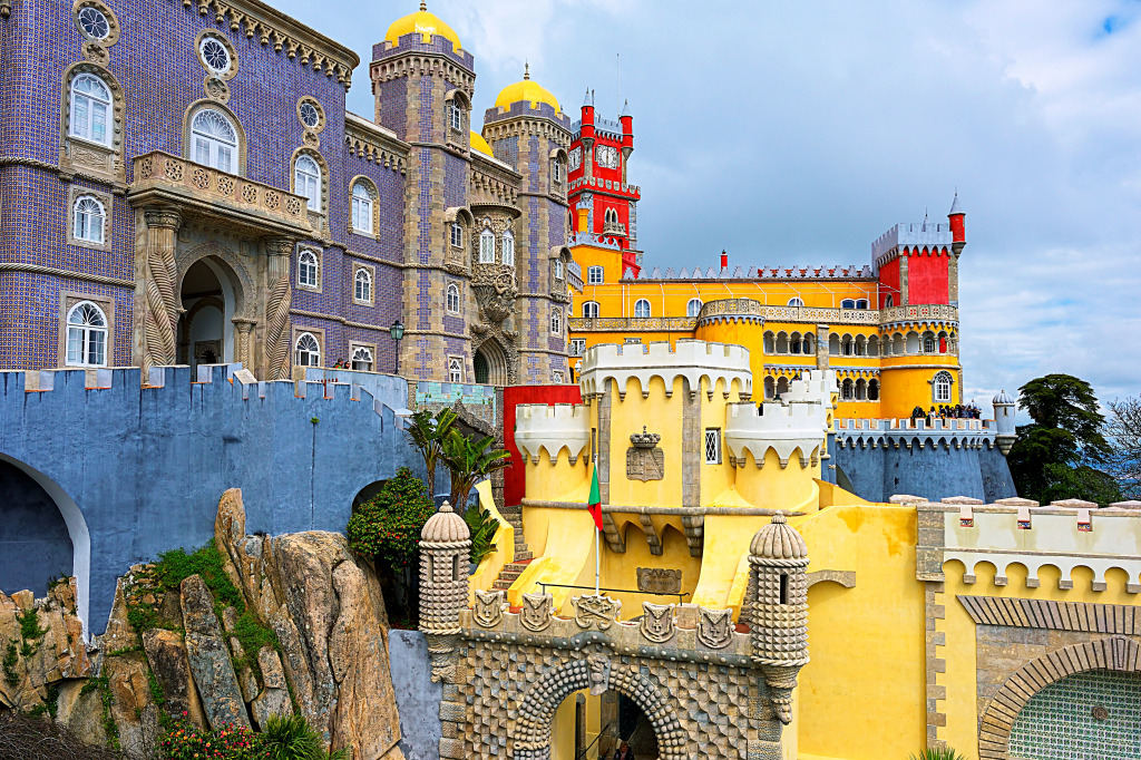 Palacio da Pena, Sintra, Portugal jigsaw puzzle in Castles puzzles on TheJigsawPuzzles.com