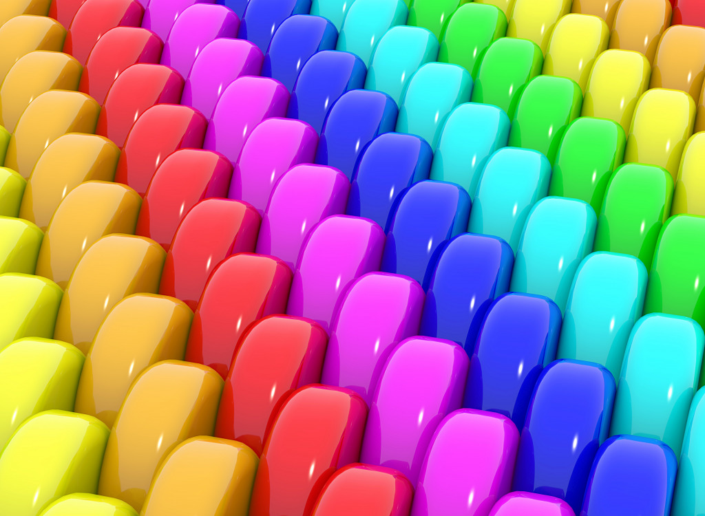 Macro of Multi-Colored Plastic Cylinders jigsaw puzzle in Macro puzzles on TheJigsawPuzzles.com