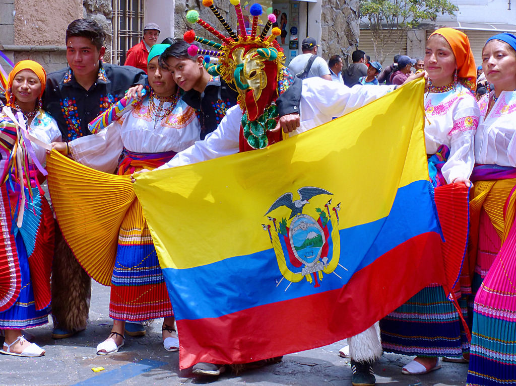 Dancers at a Carnival Parade in Cuenca, Ecuador jigsaw puzzle in People puzzles on TheJigsawPuzzles.com