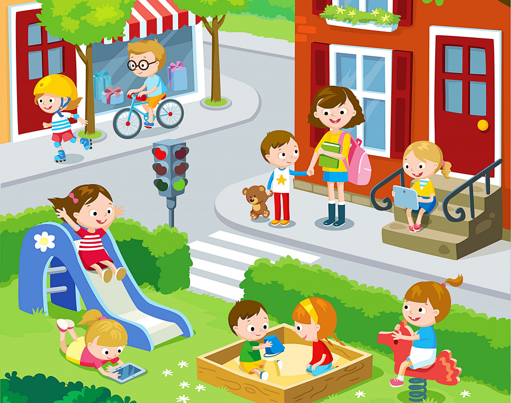 Urban Scene jigsaw puzzle in Kids Puzzles puzzles on TheJigsawPuzzles.com