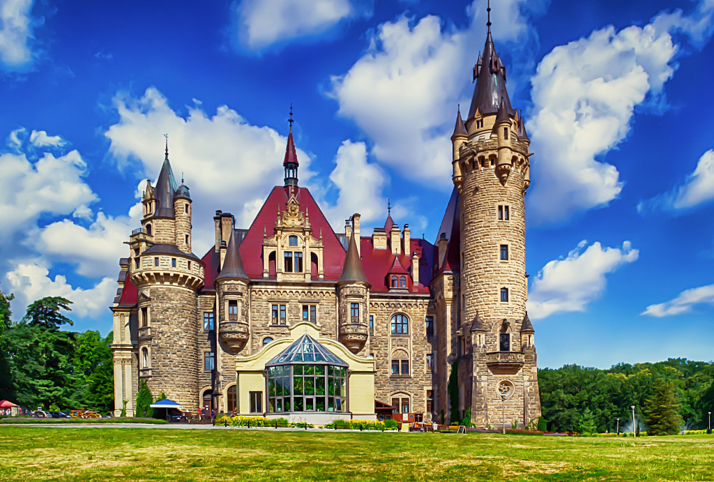 Palace in Moszna, Poland jigsaw puzzle in Castles puzzles on TheJigsawPuzzles.com
