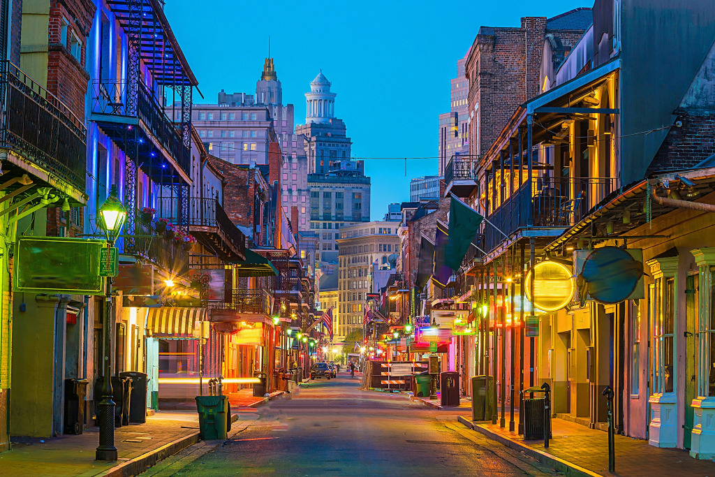 Pubs in the French Quarter, New Orleans, USA jigsaw puzzle in Street View puzzles on TheJigsawPuzzles.com