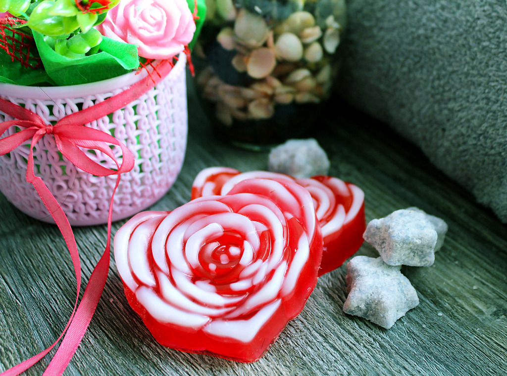 Multicolored Bars of Handmade Soap jigsaw puzzle in Handmade puzzles on TheJigsawPuzzles.com