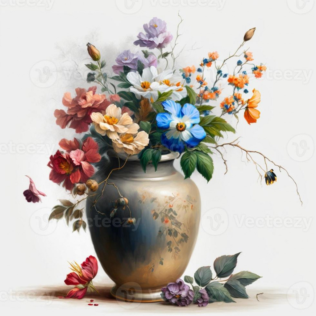 colorful-flower-painting jigsaw puzzle in Juanita Kendle puzzles on TheJigsawPuzzles.com