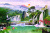 Picturesque Landscape with Waterfalls