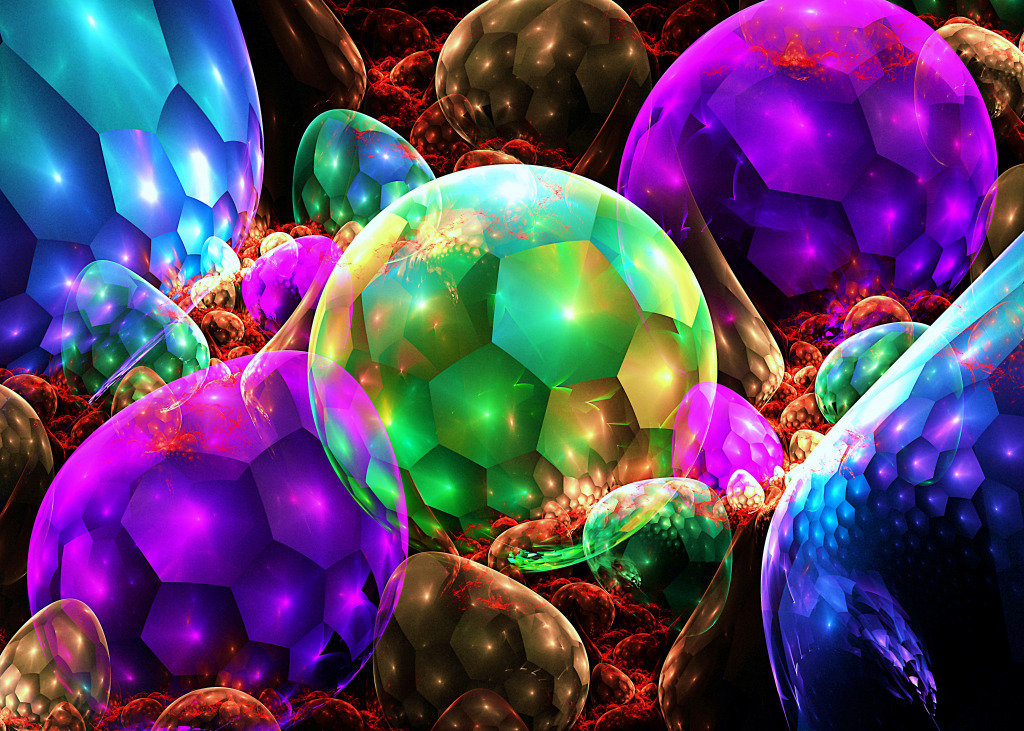 Esferas Fractais Brilhantes jigsaw puzzle in Fractals puzzles on TheJigsawPuzzles.com