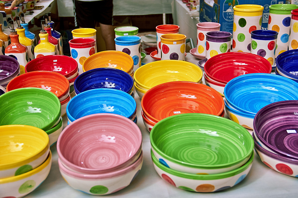 Festive Handmade Pottery jigsaw puzzle in Handmade puzzles on TheJigsawPuzzles.com