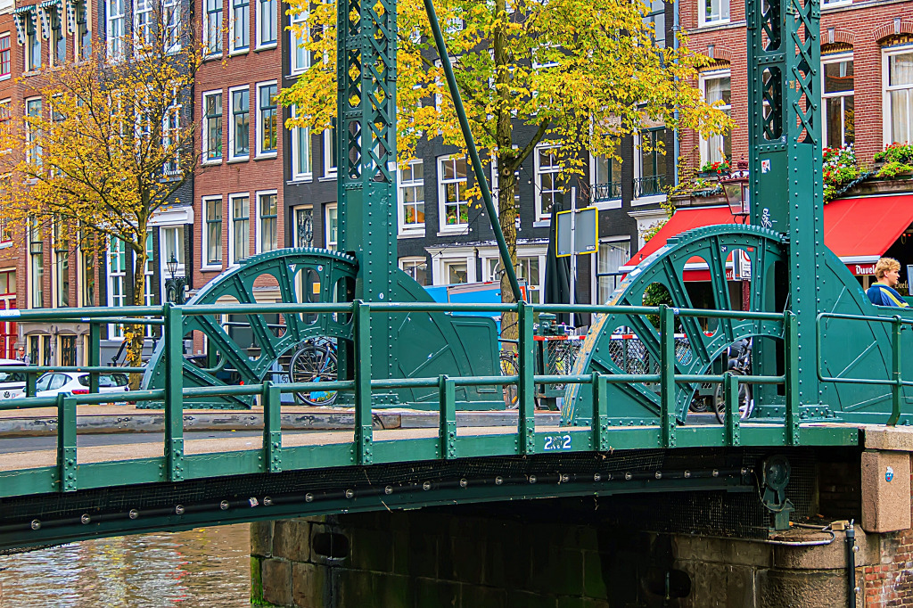 Aluminium Bridge in Amsterdam, The Netherlands jigsaw puzzle in Bridges puzzles on TheJigsawPuzzles.com