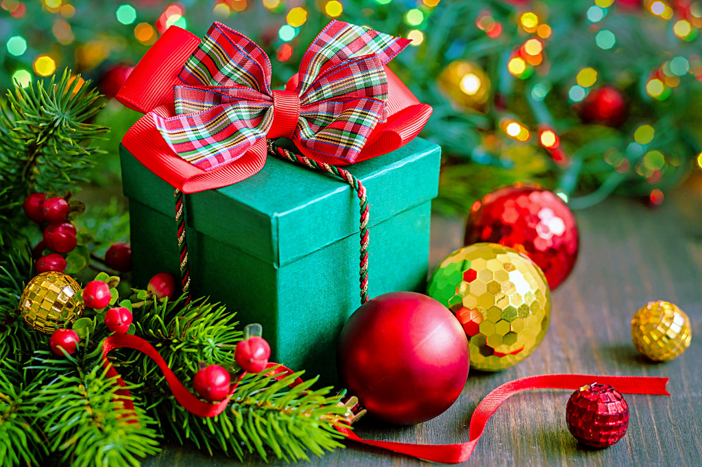 Une boîte cadeau pour Noël jigsaw puzzle in Noël et Nouvel An puzzles on TheJigsawPuzzles.com